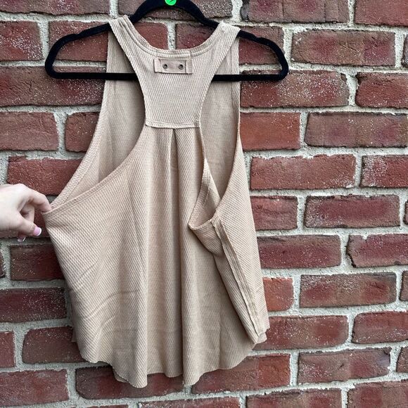 free people Cool It Tank Top tan women's medium NEW - Picture 9 of 10
